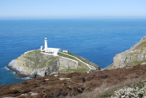 Close up of South Stack lighthouse.