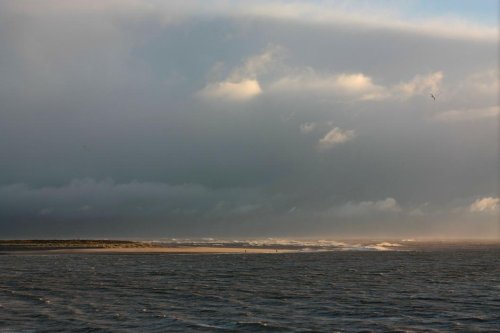 Spurn Point seen from North Sea Ferry