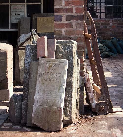 Victorian Mason's Yard at Blists Hill, Shropshire
