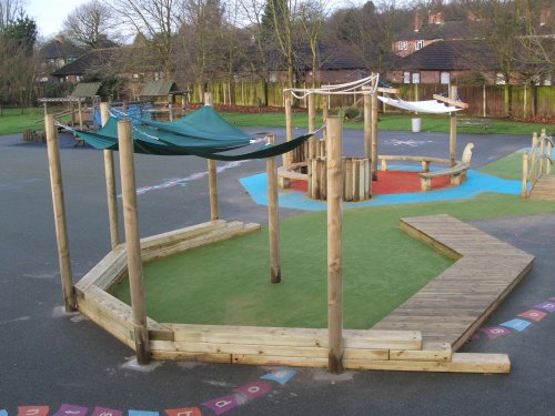 Coteford infant school playground, Eastcote village