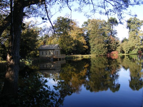The refurbished boathouse at Belton House