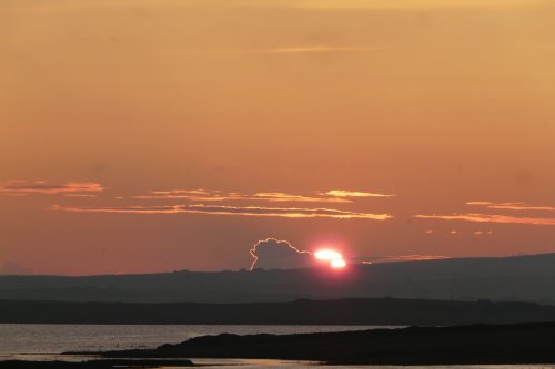 Sunset over Loch Harry, Stenness