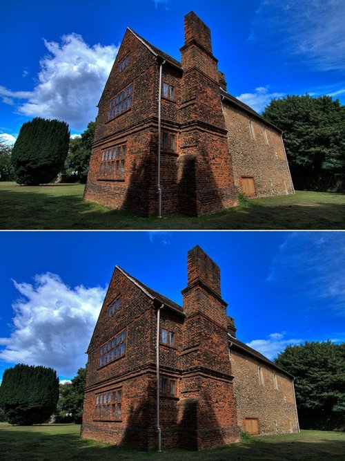 Comparison of wide angle shot.