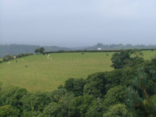 View from Castle Drogo on a wet August day