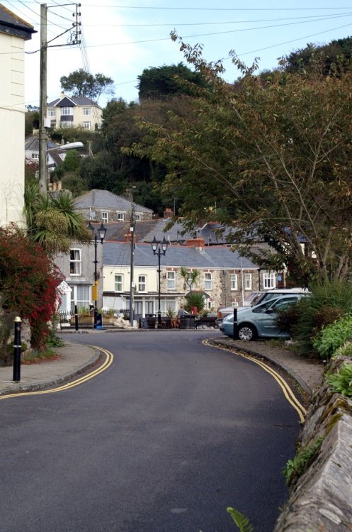Main road into Pentewan village
