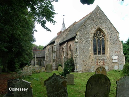A different view of Costessey Church, it was very difficult to get a good anlge on it.