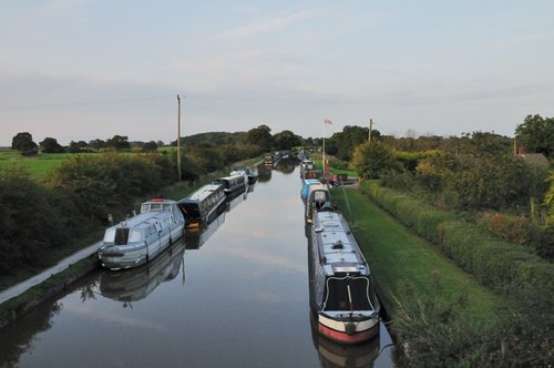 Canal Boats on Shropshire Union Canal near Barbridge