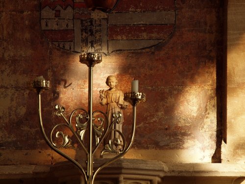 Statuette in All Saints' Church, Hillesden, Bucks.