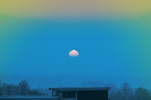 Sun rising over Gateacre.