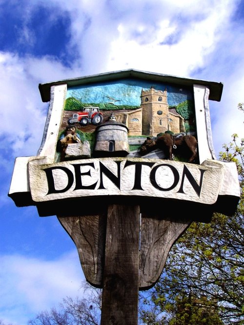 Denton Village sign, Northamptonshire