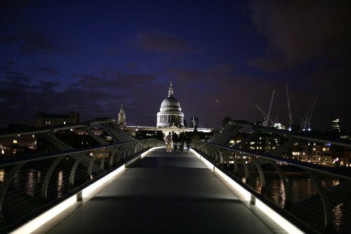 On the Millenium bridge..on the Thames