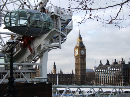 Houses of Parliament and London Eye