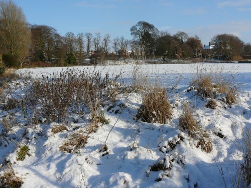 Snow across the Memorial Field