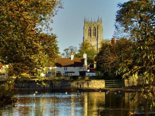 Tickhill pond and Church
