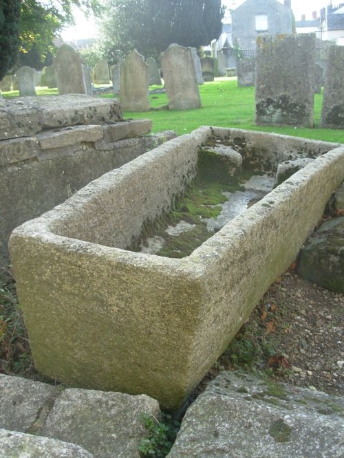 Stone coffins at Crowland Abbey