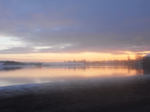 Sunset over the lake