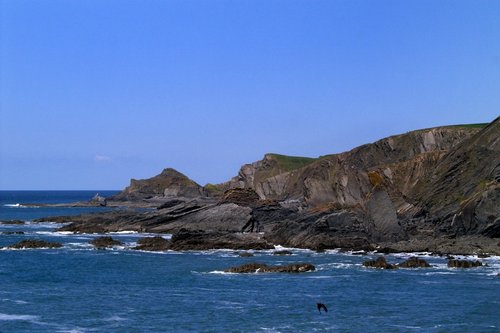 The sea and sky were glorious this day.