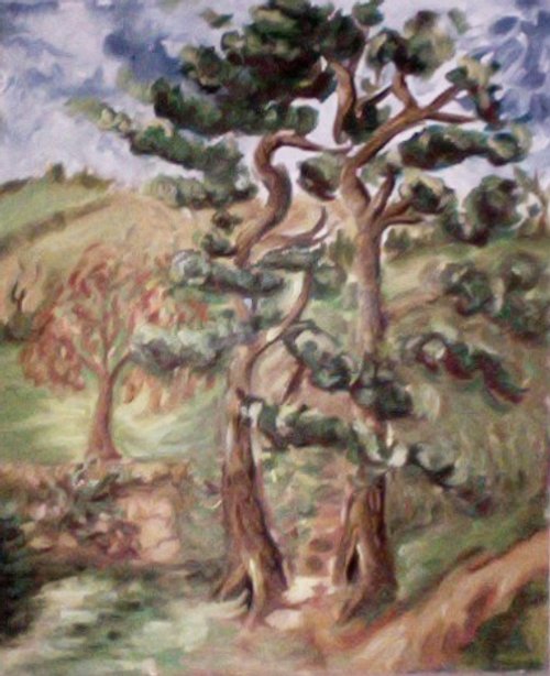 View of trees near Beaumaris