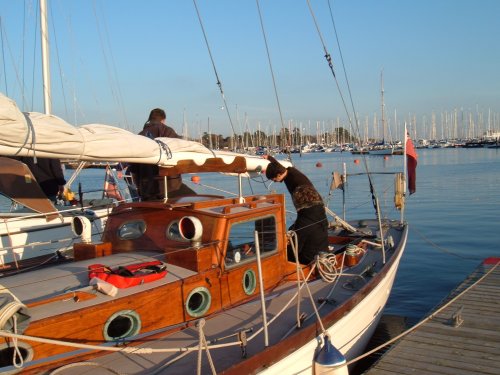 Boat on Lymington Quay