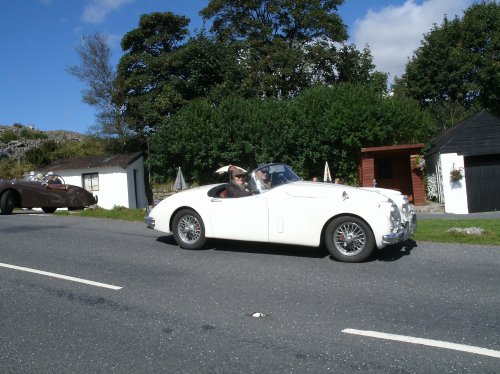 Afternoon cruise in a 1958 Jag XK-120