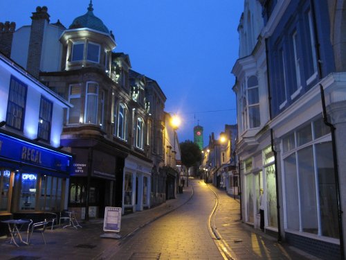 Fore Street at night