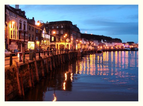 The River Esk in the twilight.