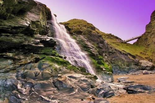 Looking up at Tintagel
