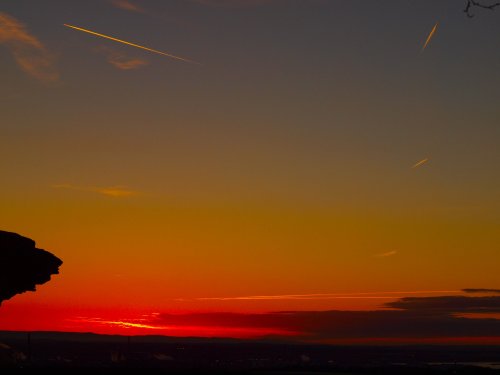 Orange Sky from Helsby Hill