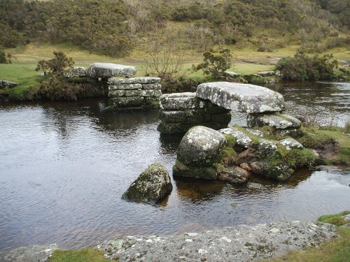 Old Clapper bridge near Postbridge