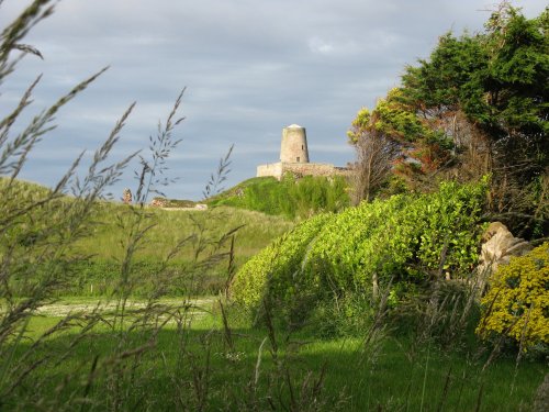 Glimpse of Bamburgh Castle