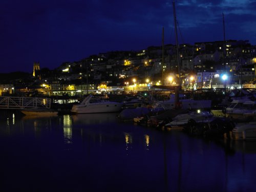 Brixham at dusk.