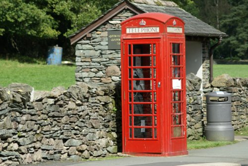 The red telephone box.  Still very English