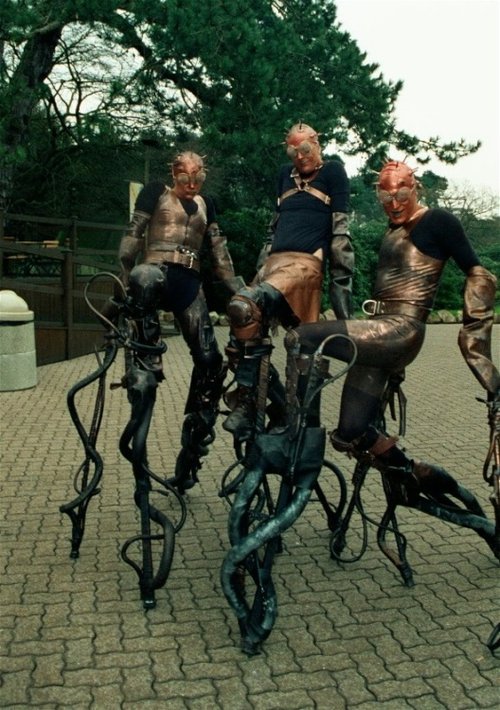 Alton Towers Theme Park. Stilt Walkers