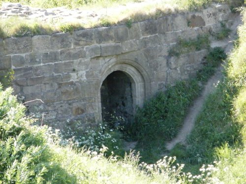 Sandal Castle wall remains