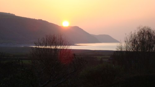 Sunset over Porlock Weir Somerset
