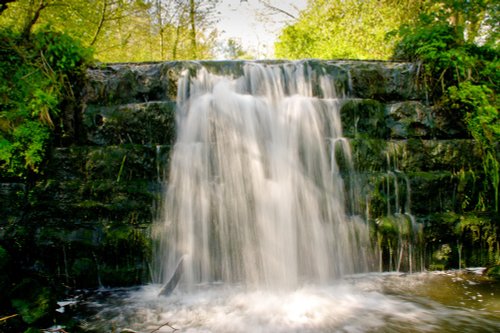 Waterfall at Roche Abbey, South Yorks