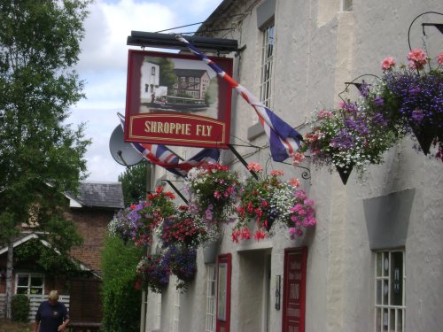 The Shroppie Fly.  Canal-side pub in Audlem.