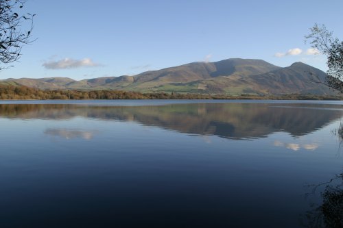 Skiddaw and Longside viewed from across Bassenthwaite Lake