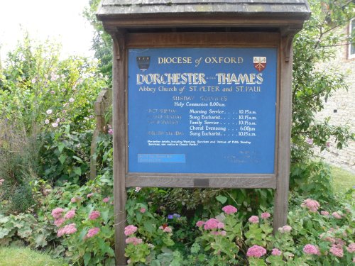 Dorchester-On-Thames, the plate near the Abbey