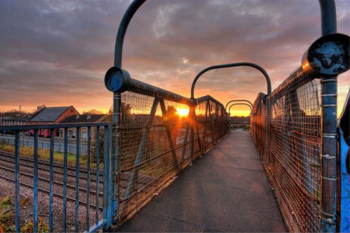 Autumn morning, Selby St footbridge, Hull