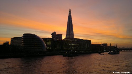 The London Shard at Sunset