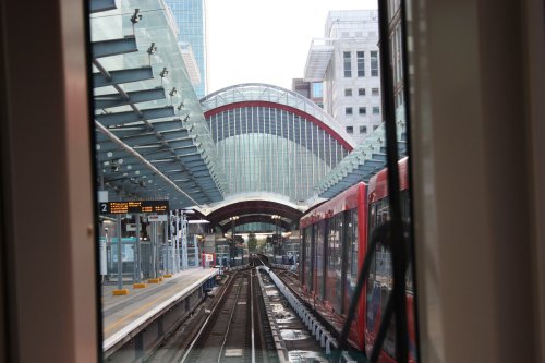 Nearing Canary Wharf Station, London