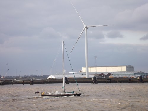 Tilbury Wind Turbine viewed from Gravesend