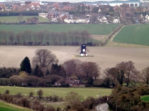 View to Pitstone Windmill from Ivinghoe Beacon, Bucks