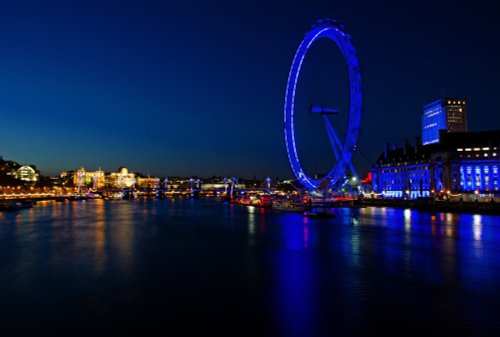 Thames night view, London