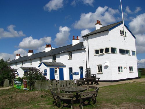The former Coastguard Cottages on Dunwich Heath