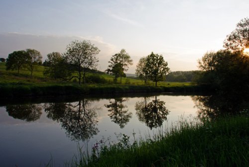 Sunset on the Medway at Teston