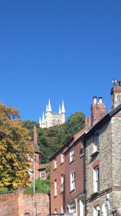 Lincoln Cathedral peeping above the town