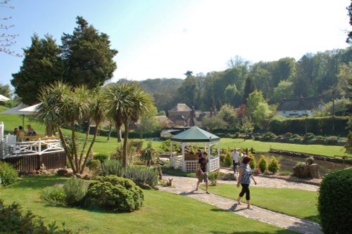 Cockington village in Devon Into the gardens