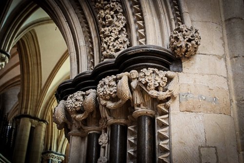 Lincoln Cathedral, capitals.